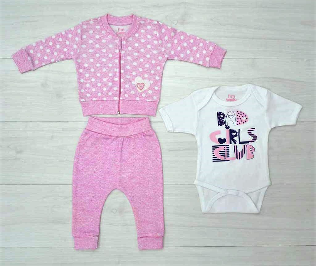 komplet za bebe devojcice jaknica donji deo i bodi fim baby